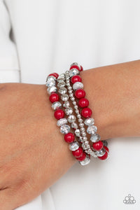 Paparazzi Bracelets Socialize - Red