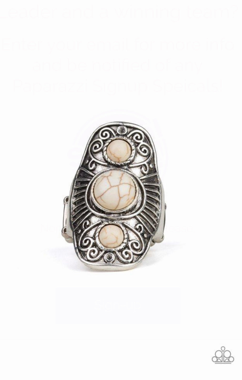 Paparazzi Ring ~ Stone Oracle - White