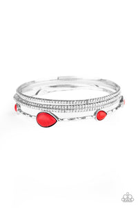 Paparazzi Bracelets Sandstone Storm - Red