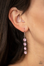 Load image into Gallery viewer, Paparazzi Earrings Trickle-Down Effect - Pink
