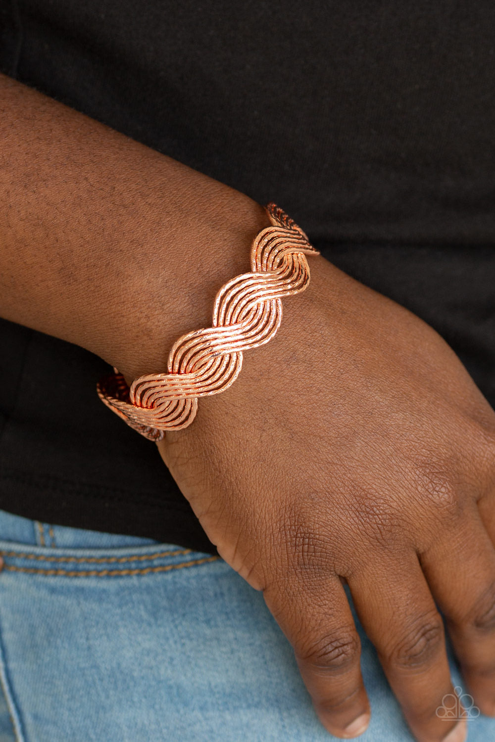 Paparazzi Bracelets Braided Brilliance - Copper