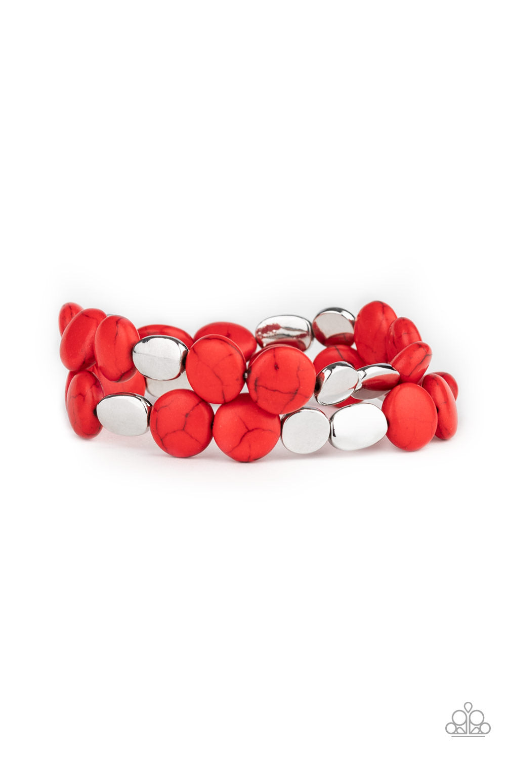 Paparazzi Bracelets Simply Sedimentary - Red