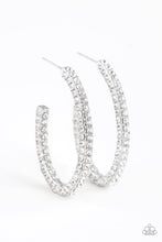 Load image into Gallery viewer, Paparazzi Earrings Big Winner - White
