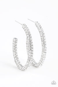 Paparazzi Earrings Big Winner - White