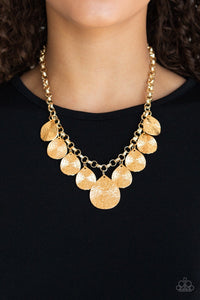 Paparazzi Necklaces Texture Storm - Gold