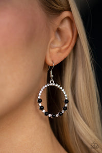 Paparazzi Earrings Glowing Grandeur Black