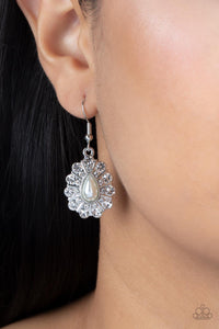 Extroverted Elegance - White Earrings