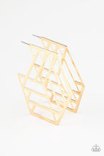 Load image into Gallery viewer, Paparazzi Earrings Gotta Get GEO-ing - Gold
