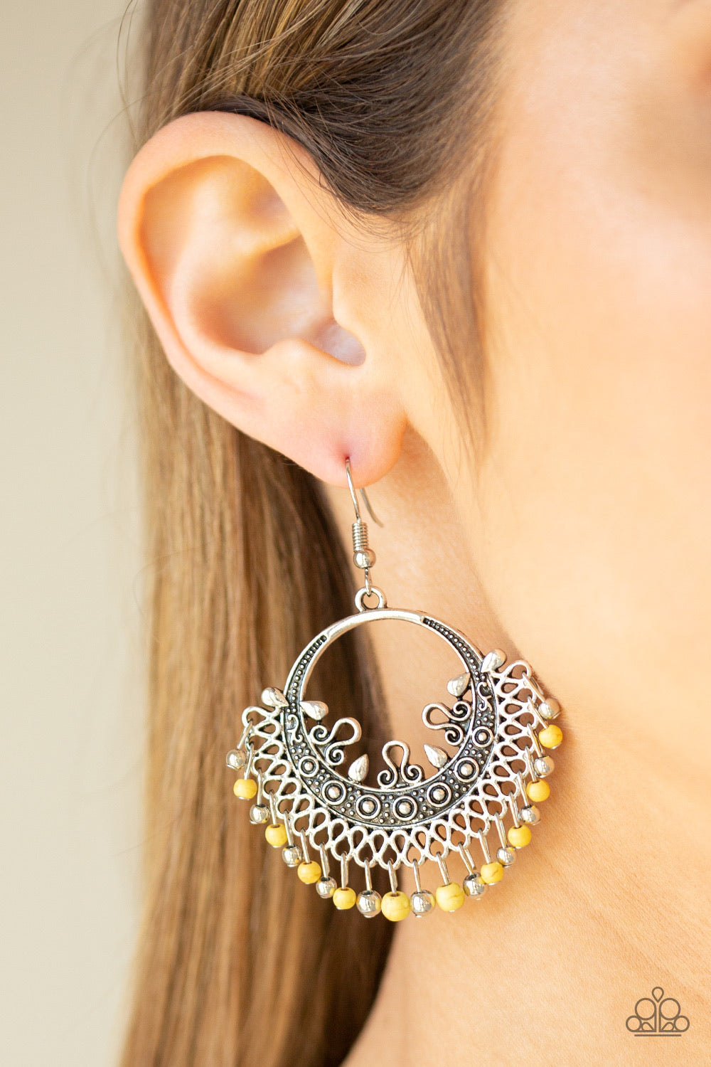 Paparazzi Earrings Canyonlands Celebration - Yellow