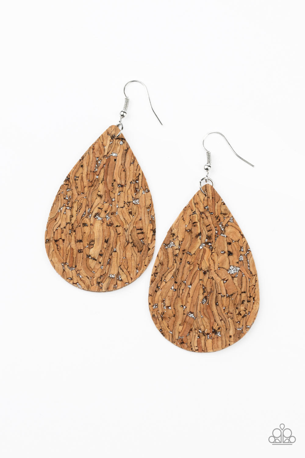 Paparazzi Earrings CORK It Over - Silver