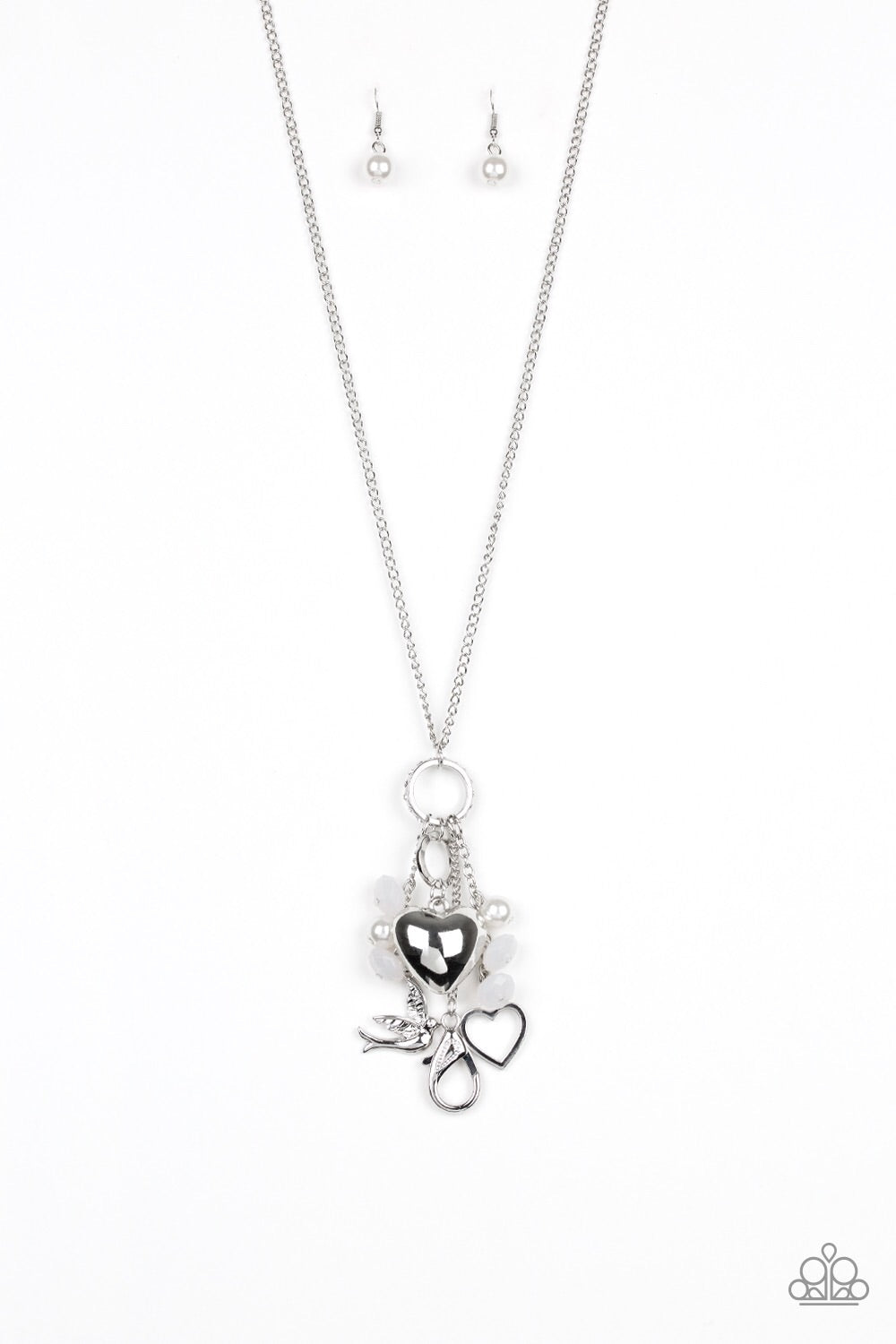 Paparazzi Necklaces I Will Fly - White