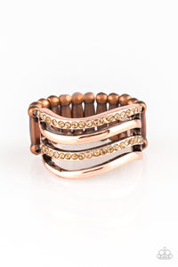 Paparazzi Rings Pageant Wave - Copper
