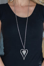 Load image into Gallery viewer, Paparazzi Necklaces Hardened Hearts - Silver
