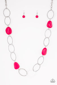 Paparazzi Necklaces Modern Day Malibu - Pink