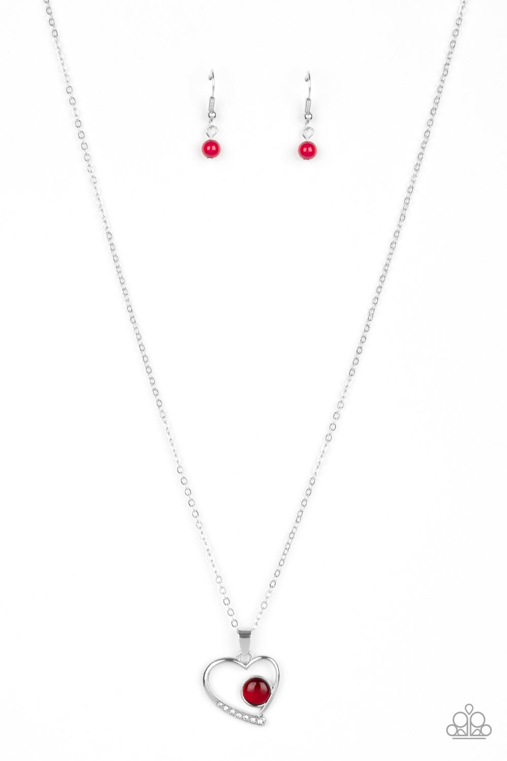 Paparazzi Necklaces Heart Full of Love - Red