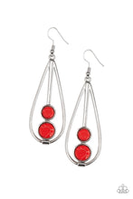 Load image into Gallery viewer, Paparazzi Earrings Natural Nova - Red
