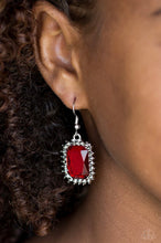 Load image into Gallery viewer, Paparazzi Earrings Downtown Drapper Red

