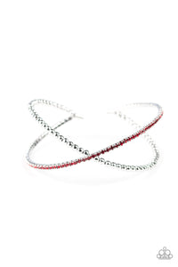 Paparazzi Bracelets Chicly Crisscrossed - Red