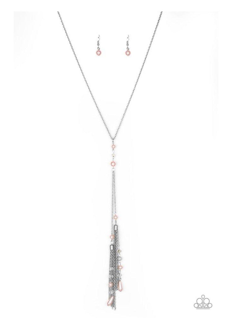 Paparazzi Necklace ~ Timeless Tassels - Pink