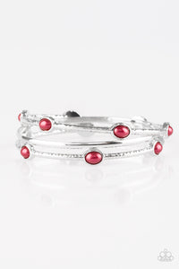 Paparazzi Bracelets Bangle Belle - Red