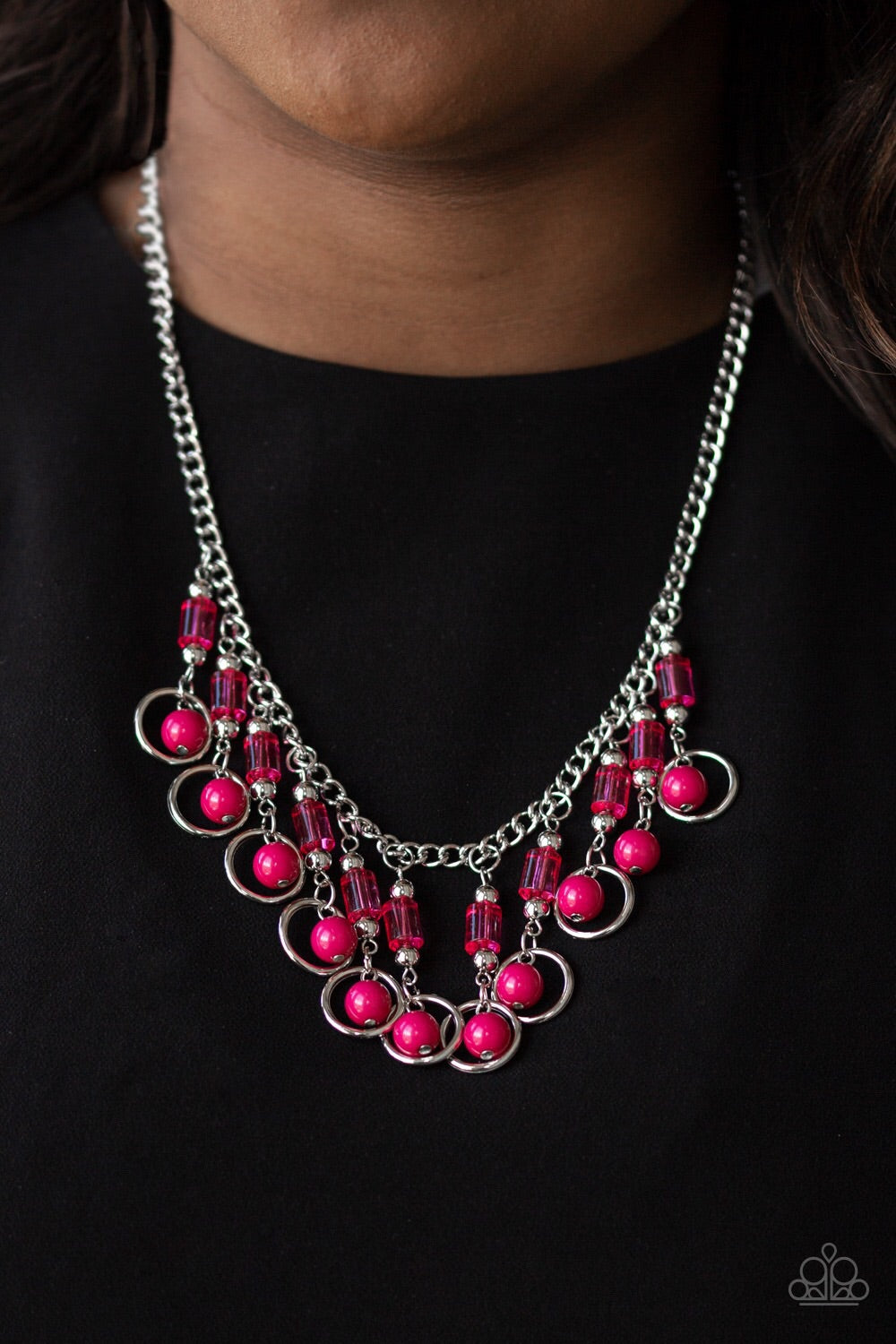 Paparazzi Necklaces Cool Cascade - Pink