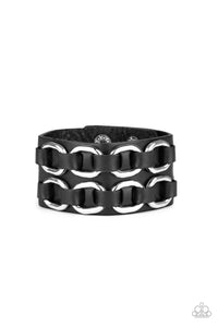 Paparazzi Bracelets Throttle It Out - Black Mens Convention 2020