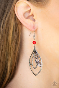 Paparazzi Earrings Absolutely Airborne - Red