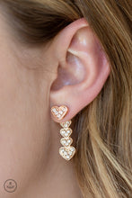 Load image into Gallery viewer, Paparazzi Earrings Heartthrob Twinkle - Rose Gold
