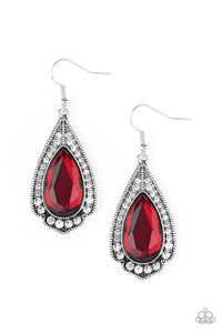 Paparazzi Earrings Superstar Stardom - Red 