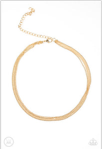 paparazzi necklace If You Dare - Gold