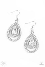 Load image into Gallery viewer, Paparazzi Earrings So The Story GLOWS - White
