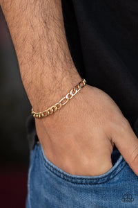 Paparazzi Bracelets Roll Call - Gold Mens