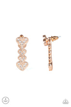 Load image into Gallery viewer, Paparazzi Earrings Heartthrob Twinkle - Rose Gold
