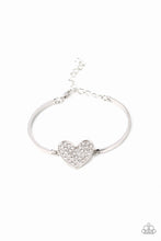 Load image into Gallery viewer, Paparazzi Bracelets Heart-Stopping Shimmer - White
