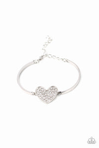 Paparazzi Bracelets Heart-Stopping Shimmer - White