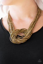 Load image into Gallery viewer, Paparazzi Necklaces Knotted Knockout - Brass

