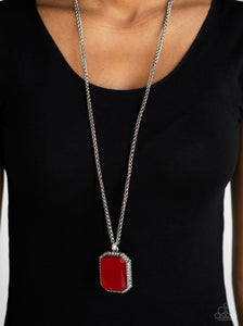 Paparazzi Necklaces Let Your Heir Down Red