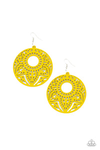 Paparazzi Earrings Mandala Mambo - Yellow