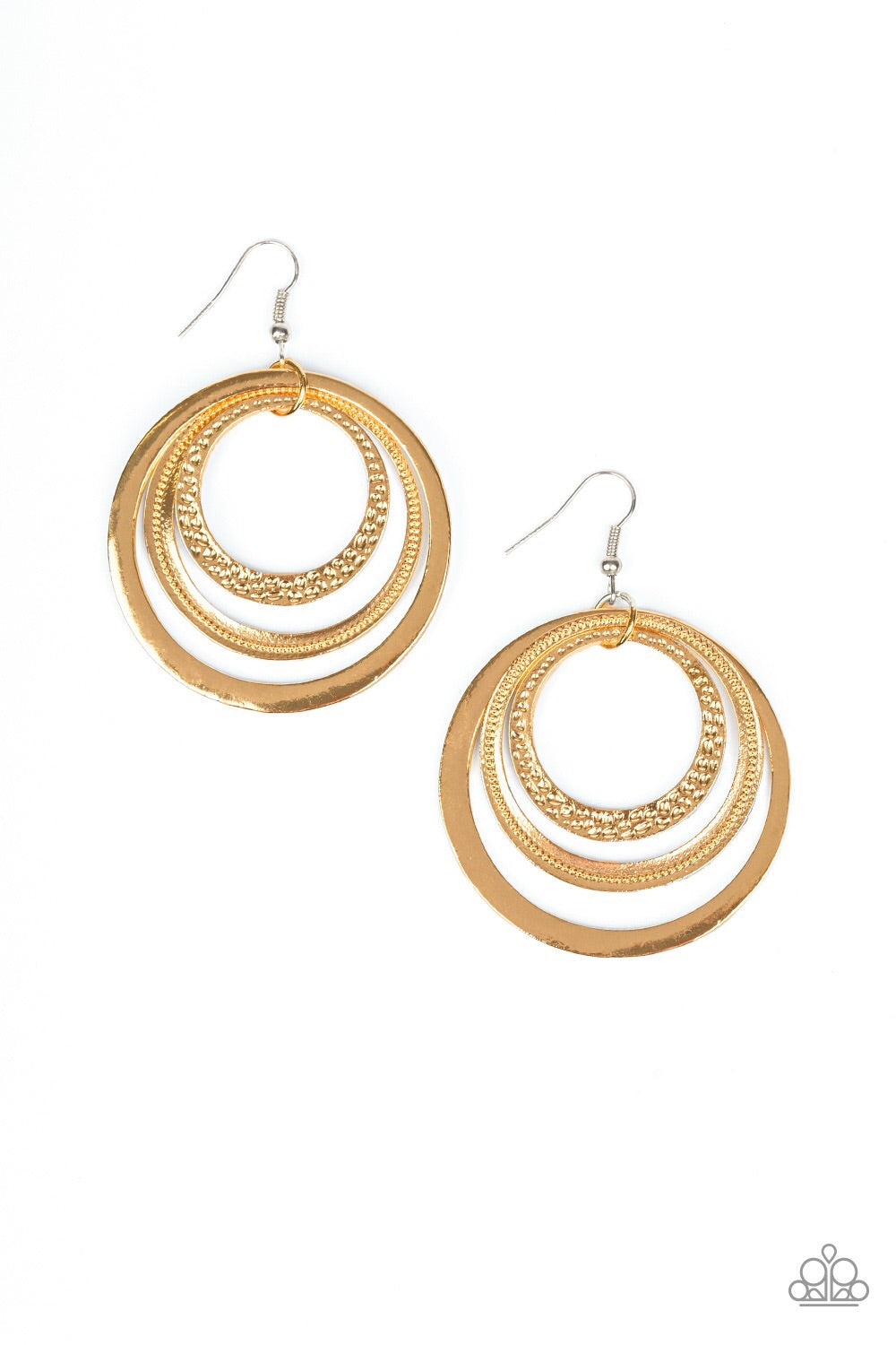 Paparazzi Earrings Tempting Texture - Gold