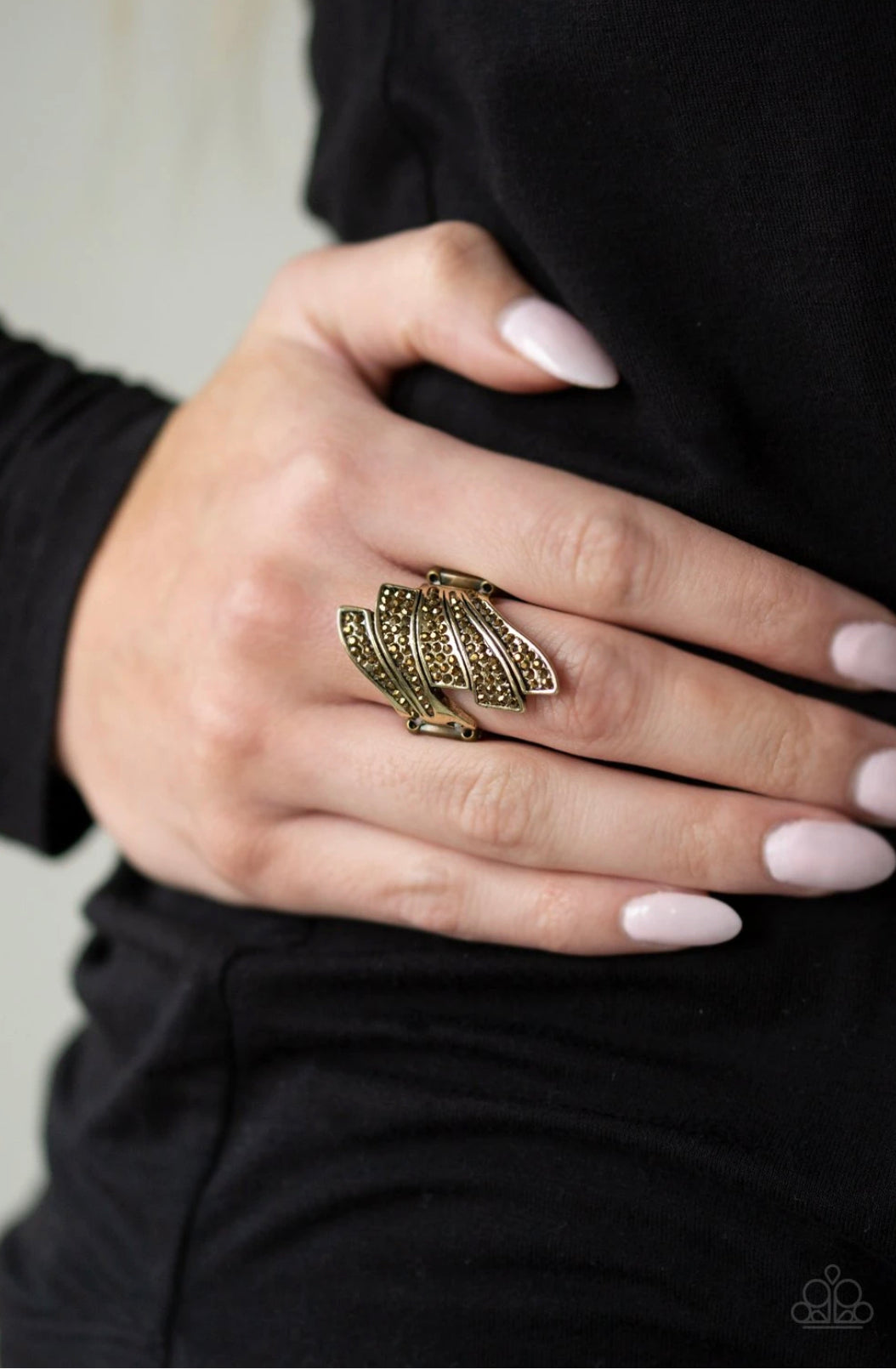 Majestically Monte Carlo - brass - Paparazzi ring