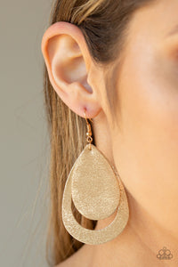 Paparazzi Earrings Fiery Firework - Gold