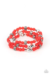 Paparazzi Bracelets Here to STAYCATION - Red