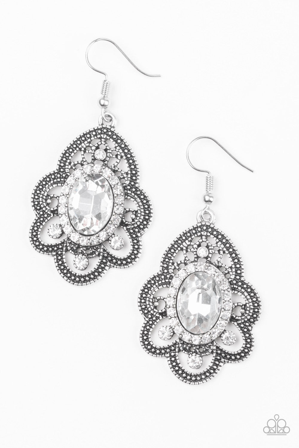 Paparazzi Earrings Reign Supreme - White