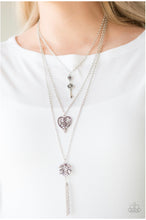 Load image into Gallery viewer, Love Opens All Doors - Purple Necklace
