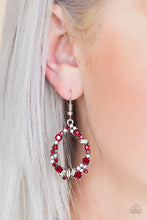 Load image into Gallery viewer, Paparazzi Earrings Crushing Couture Red
