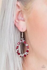 Paparazzi Earrings Crushing Couture Red