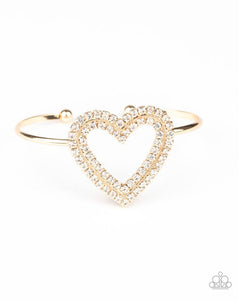 Paparazzi Bracelets Heart Opener Gold