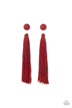 Load image into Gallery viewer, Paparazzi Earrings Tightrope Tassel - Red
