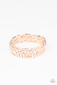 Paparazzi Bracelets Stunningly Stacked - Rose Gold