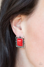 Load image into Gallery viewer, Paparazzi Earrings Center STAGECOACH - Red
